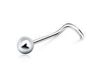 3 mm. Ball Shaped Curved Nose Stud NSKB-02